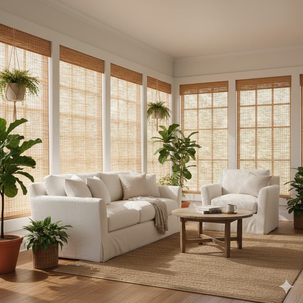 Woven Wood Shades - Image 1